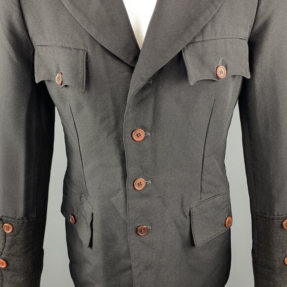 COMME des GARCONS HOMME PLUS M Black Polyester Military Jacket - Picture 3 of 9